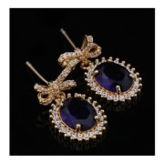 SJ Women\'s Earrings, Golden Purple, ER00290