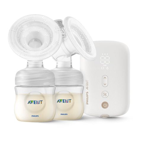 Avent Premium Plus Double Electric Breast Pump, BPA Free, 2 X 120ml Bottles, 100-240V, SCF394/11