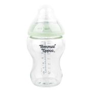 Tommee Tippee Natural Start Glass Feeding Bottle, BPA & BPS Free, Medium Flow, 3 Months+ 250ml, 427028